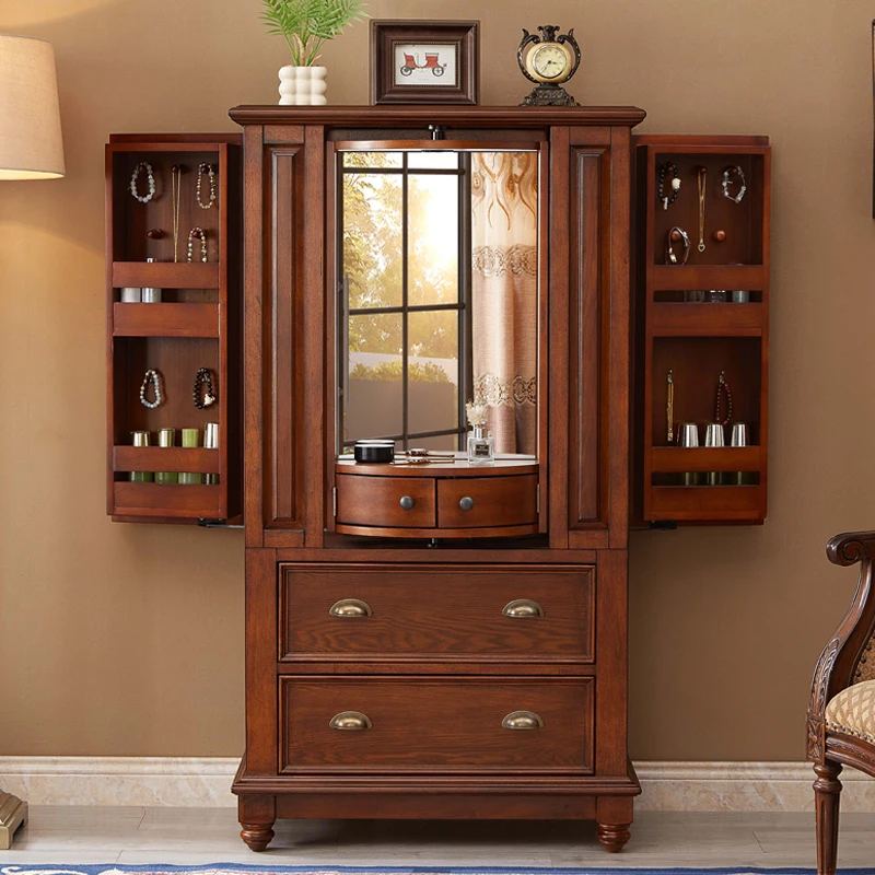 

SM jewelry cabinet integrated floor-to-ceiling bedroom multi-functional cosmetics dressing with mirror storage cabinet