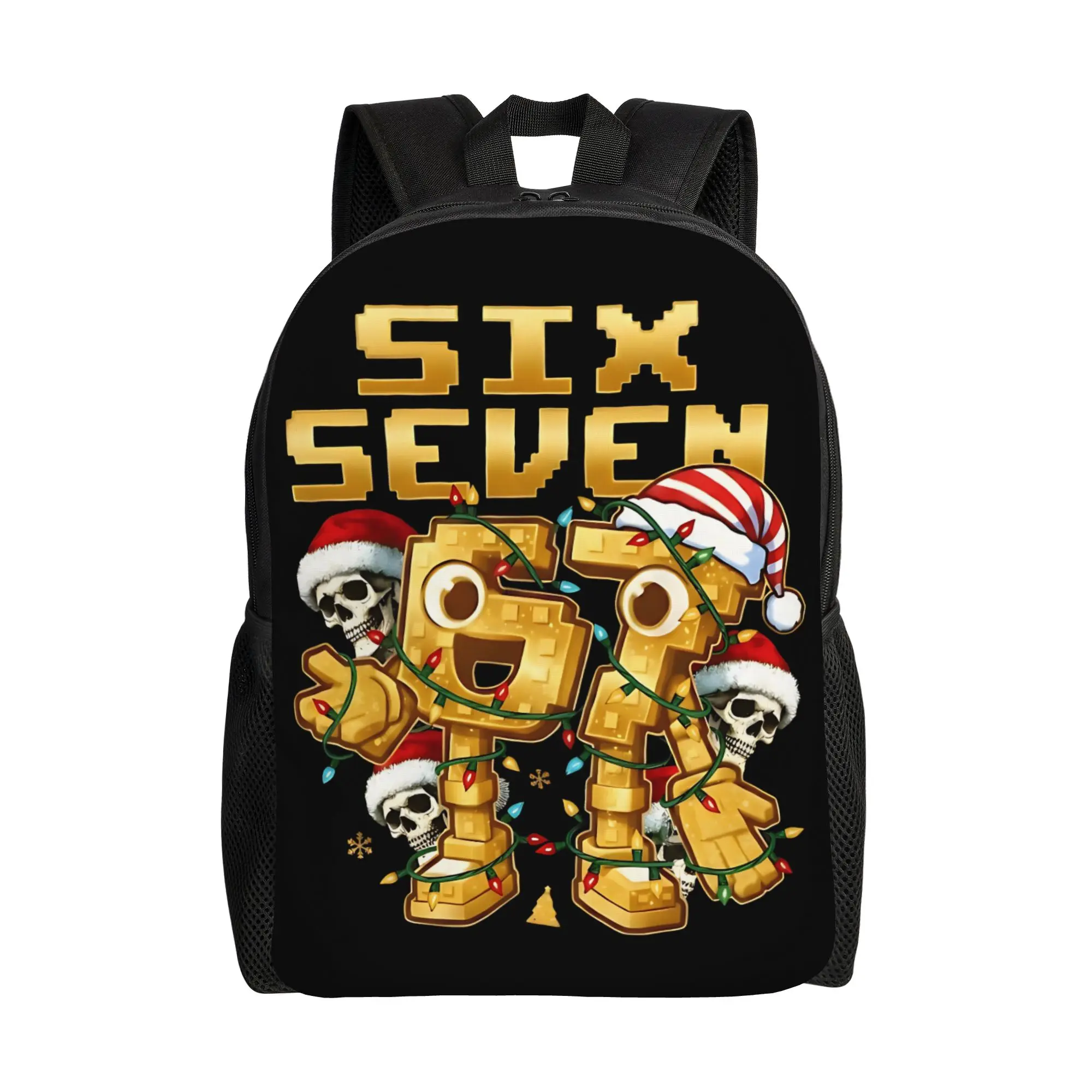 Brainrot Gang 67 Funny Gaming Meme Backpack Unisex Pattern Backpacks Polyester Funny School Bags Travel Custom Rucksack