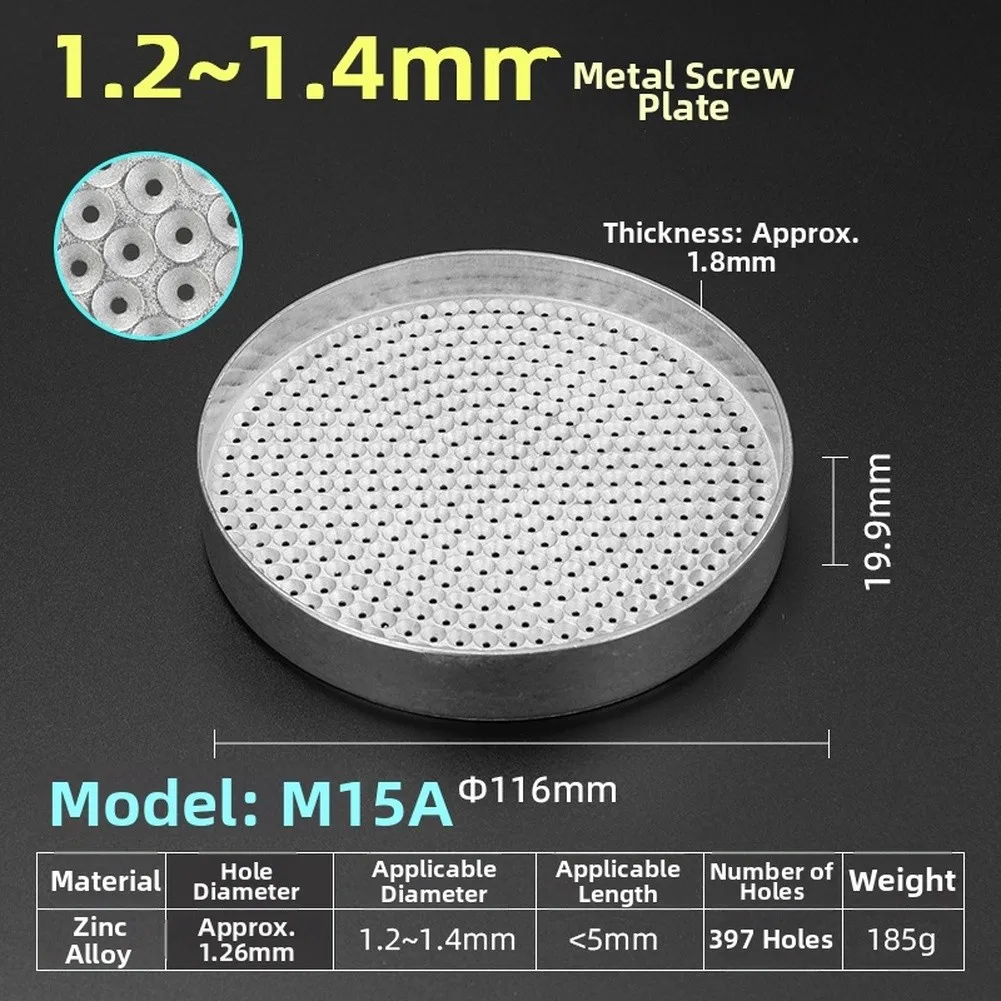 Rust Resistant Zinc Alloy Screw Organizer Tray for Screws 0.8 1.0mm to 3.5 4.0mm M12A M15A M20A M25A M30A M35A M40A M50A