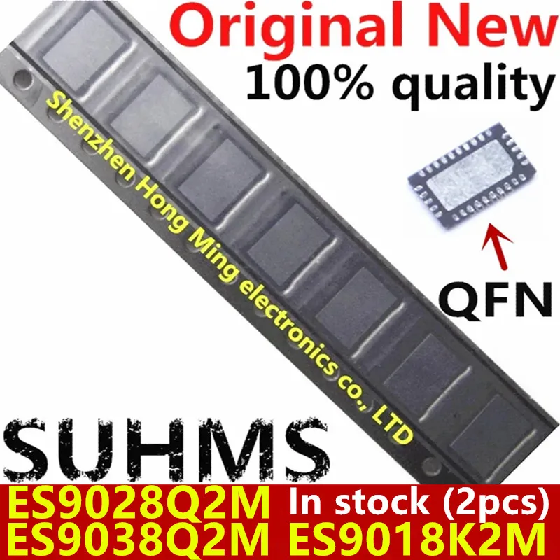 (2piece)100% New ES9018K2M ES9028Q2M ES9038Q2M QFN