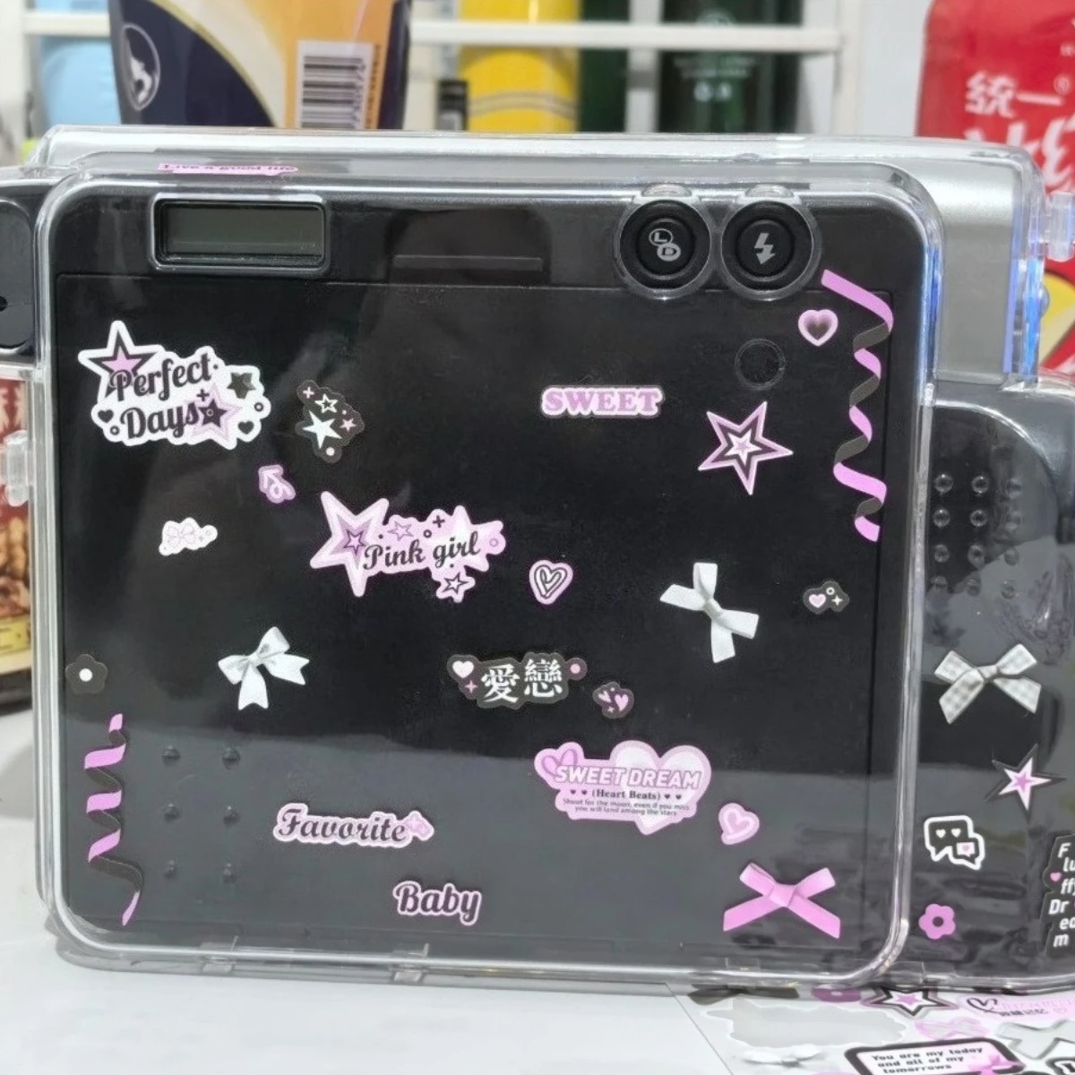 

Japanese Subculture Sweet Cool Stickers Girlish Scrapbooking Journal Notebook DIY Decoration Cute Phone Case Camera CCD Sticker