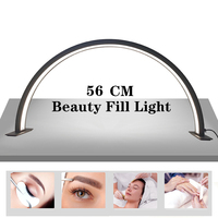 U-Shaped Half Moon Nail Work Light Beauty Salon Specific Light 44/56/66cm Black And White Minimalist Nail Lamp Beauty Desk Lamp