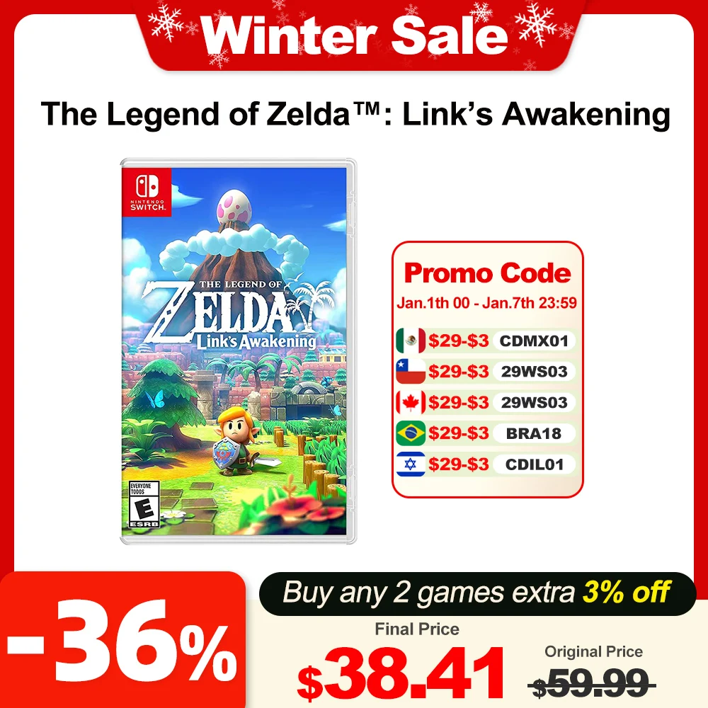 The Legend of Zelda Link's Awakening Nintendo Switch Game Deals 100% Original Physical Game Card Adventure Genre for Switch OLED