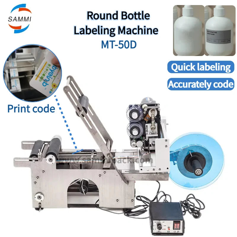 

Round Plastic Bottle Manual Labeling Machine 10-30 pcs/min ±0.5mm High Precision Desktop Manual Labeling Machine