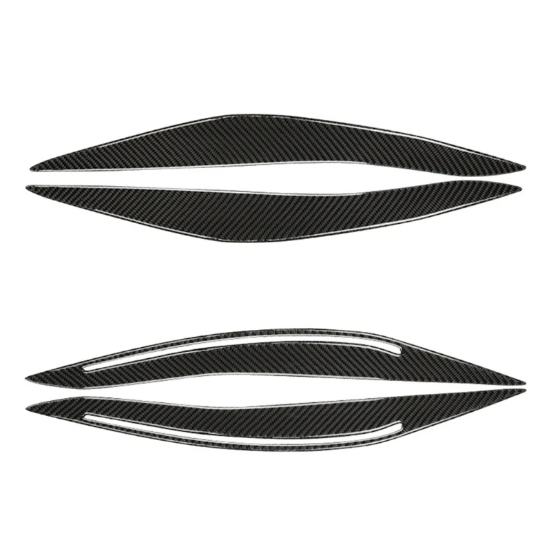 Carbon Fiber Front Headlight Eyebrows Lids Spoiler Bodykit Covers Suitable For F10, Light Weight Easy Installation 2pcs