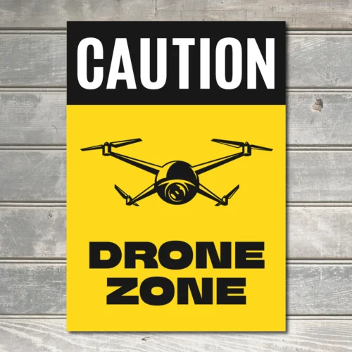 Placa de Metal para decoración de Dron, señal de advertencia, zona de drones, amantes, estacionamiento, habitación de niños, regalo