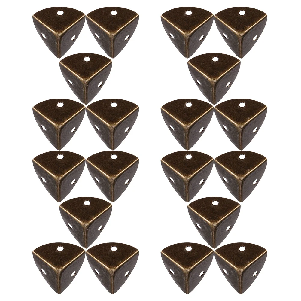20Pcs Box Corner Protector Retro Style Iron Wrap Corner for Wood Protection and Ornamental Decoration