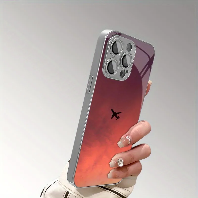 

Sunset Cloud Airplane Print Tempered Glass Phone Case for Xiaomi Redmi Note 14 14c 13 12 13c 11 12c 10 10c A3 A2 Pro PLUS 4G 5G