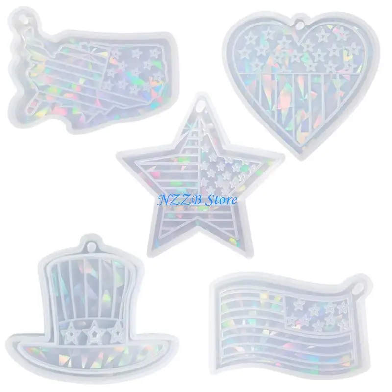 T21F لامعة-العلم الوطني قالب من السيليكون الثلاثية الأبعاد-خريطة قلادة الايبوكسي قالب الكريستال الراتنج قالب ضوء الظل المفاتيح