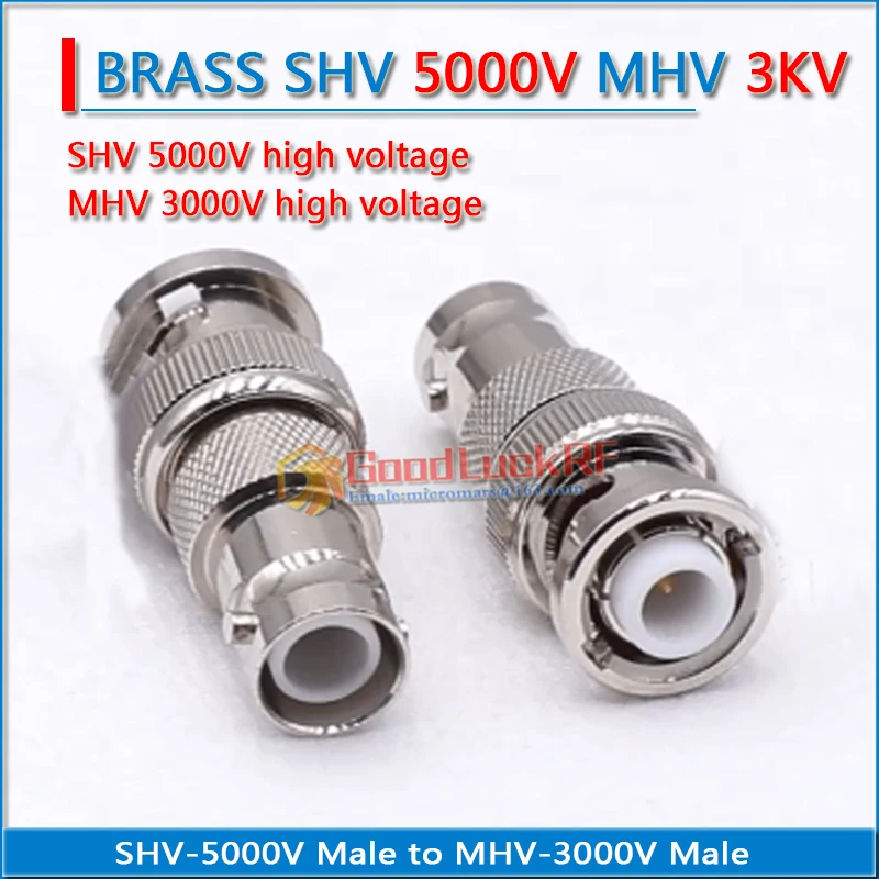 

SHV 5000V 5KV Male to MHV 3000V 3KV Male High Voltage Power Brass Straight RF Connection Coaxial Adapters SHV5000V to MHV3000V