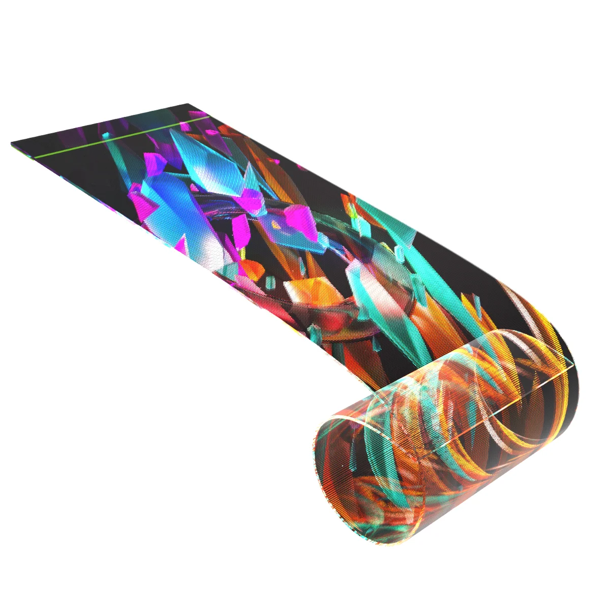 Flexible Rolling Transparent LED Film Screen Full Color HD Glass Window LED Advertising Display Panel Customizable Video Wall Sc