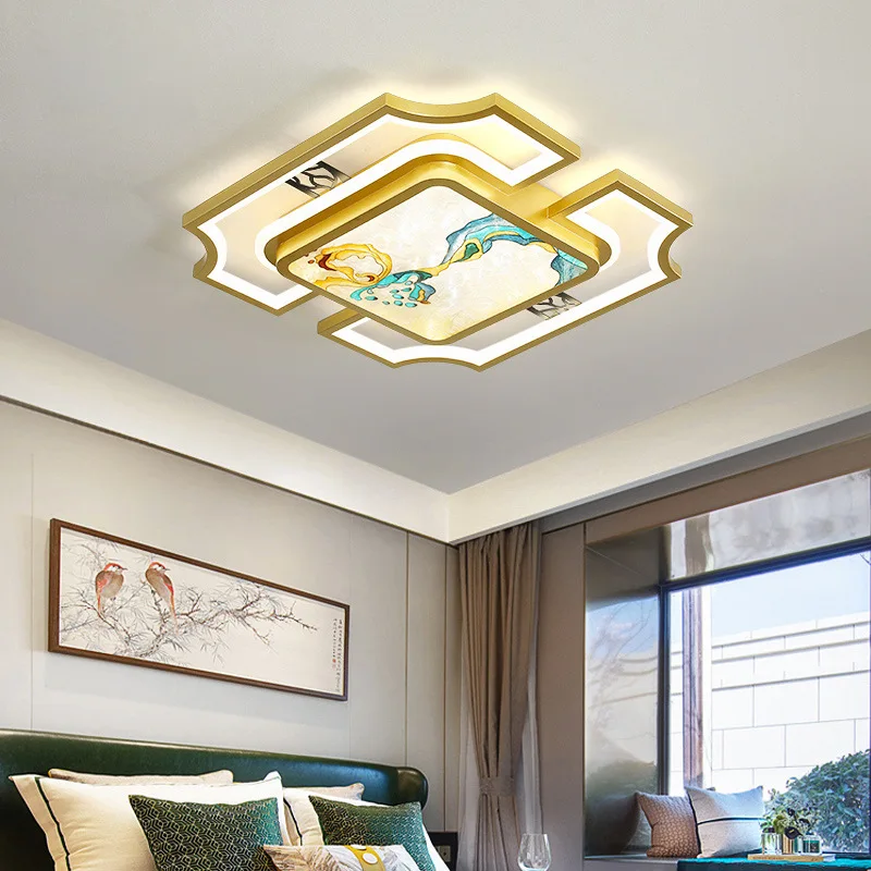 New LED Ceiling Lamp Modern Simple Living Room Ceiling Lights Atmosphere Enamel Color Bedroom Study Lamp Luxury Home Decor Light