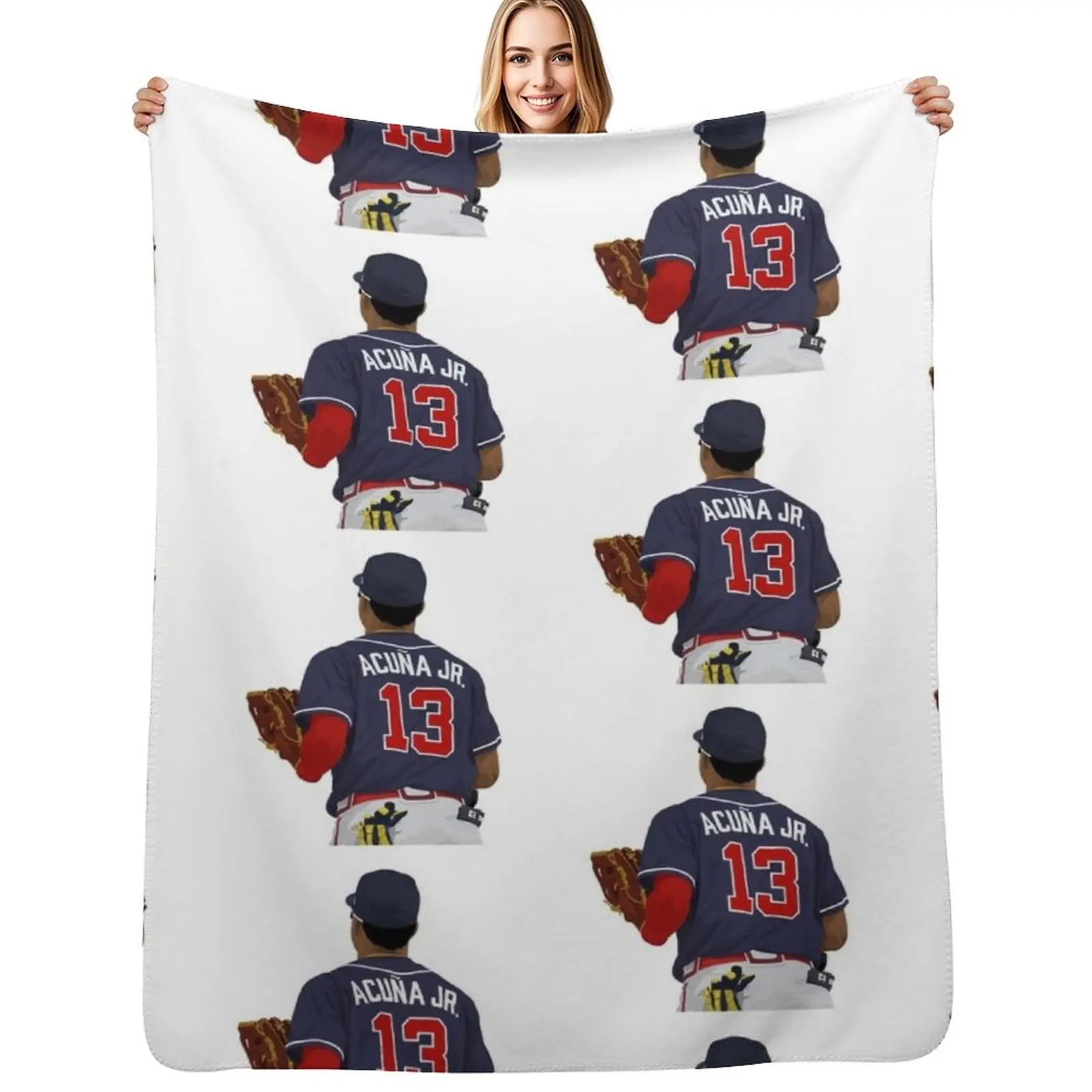 

Ronald Acua Jr. MVP Throw Blanket Warm Heavy Furrys Softest Blankets