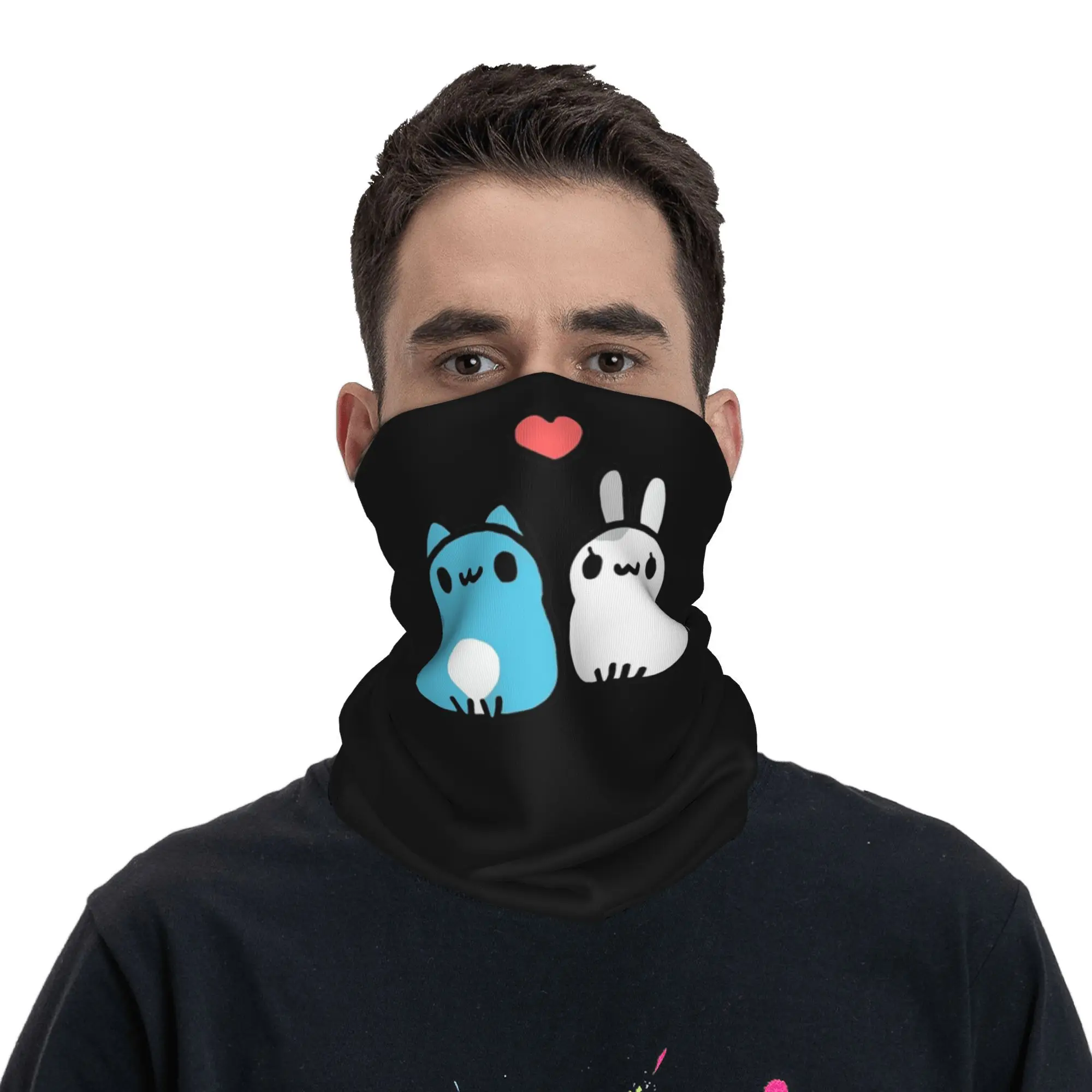 Comic Cat Bugcat Capoo Bug Cat Bandana Neck Gaiter Printed Mask Scarf Multi-use Headband Hiking Fishing Unisex Adult Windproof