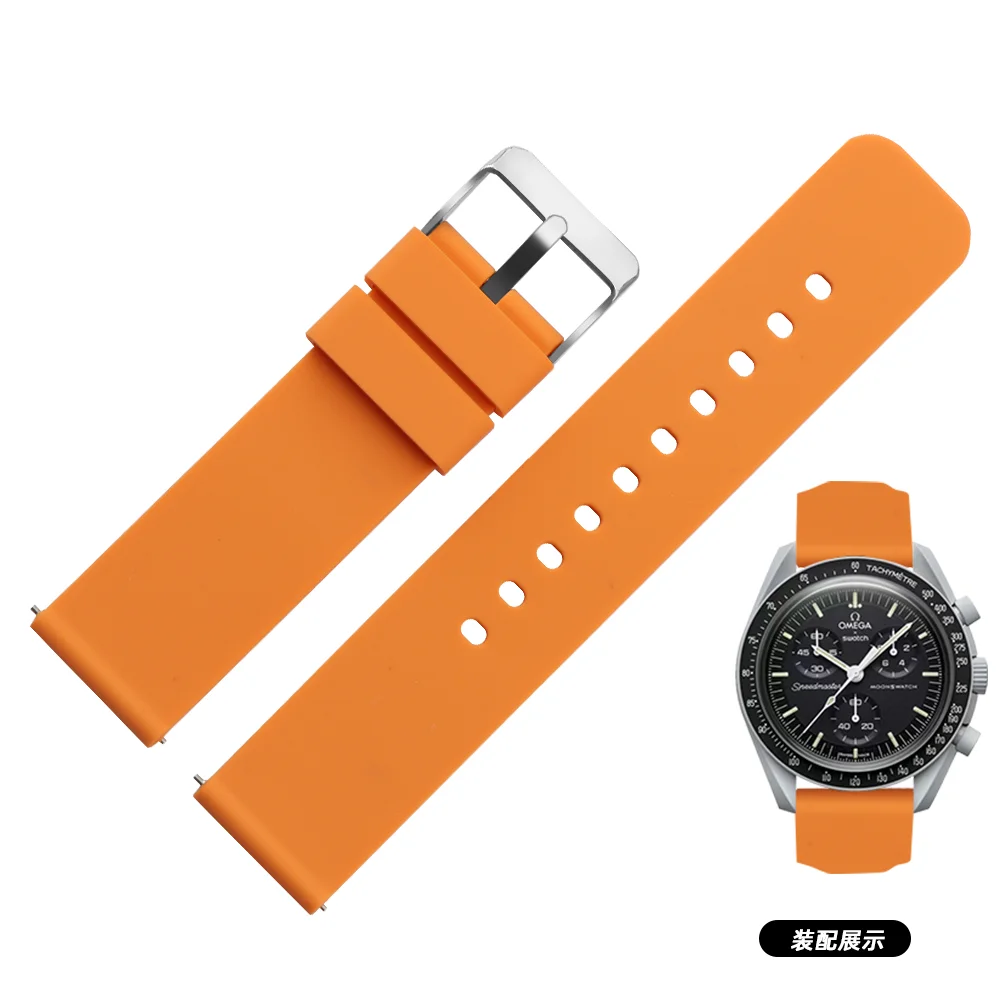Cinturini in Silicone a sgancio rapido orologio con cinturino di ricambio in gomma impermeabile universale da 20mm per firma di giunti OMEGA e campioni