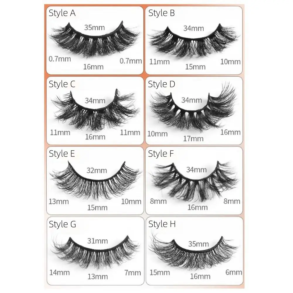 5Pairs Simulierte Nerz Haar Dicke Falsche Wimpern Weiche Gekräuselt Vollstreifen Wimpern DIY Langlebige Locken Falsche Wimpern Party