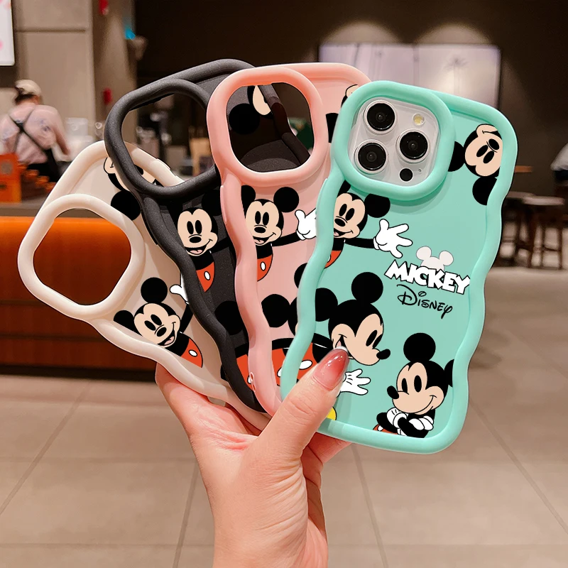 Cute Mickey Minnie Case For Samsung Galaxy A34 A24 A05S A05 A32 A52 A53 S22 Ultra S20 FE A33 A73 A04 A04E A51 A13 A50 A50S Shell