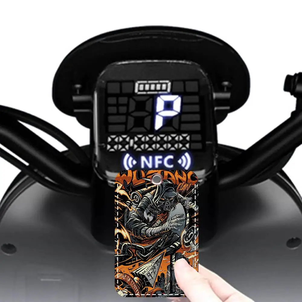 Singer WU-T--TANG Cool CLAN Style PU حامل بطاقة الوصول مع سلسلة مفاتيح - حماية تنفيذية لبطاقة البنك، مترو الأنفاق، حافظة بطاقات الحافلة #3