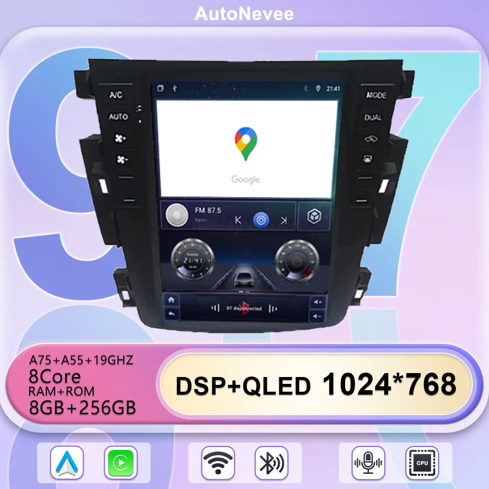 9.7inch Carplay Android For Nissan Teana J31 Altima 2004-2007 Auto Radio Multimedia Player Stereo GPS Navigation 4G No 2Din DVD