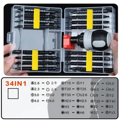 Screwdriver Set Double Head Magnetic Driver with Ratchet Handle for U Y Special Shaped Triangle Inner Cross Three Point Screw