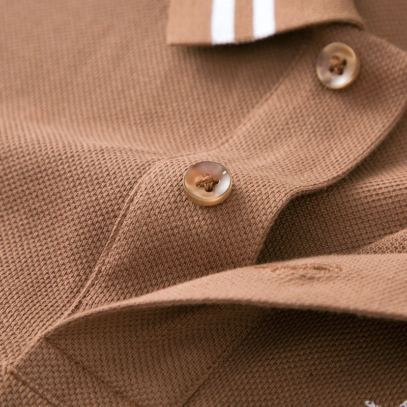 Simple Quality Design Men's Polo Shirt Lapel Letter Embroidery Short-sleeve 100Cotton Business T-shirt Summer Fashion Men's Wear