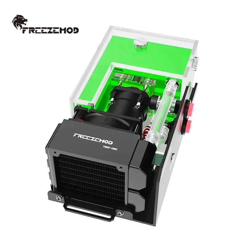 

Industrial Medical Beauty Water Cooling Module AIO Pump Box+80MM Single/Dual Waterway Radiator+500ml Reservoir SLMZ-B-L