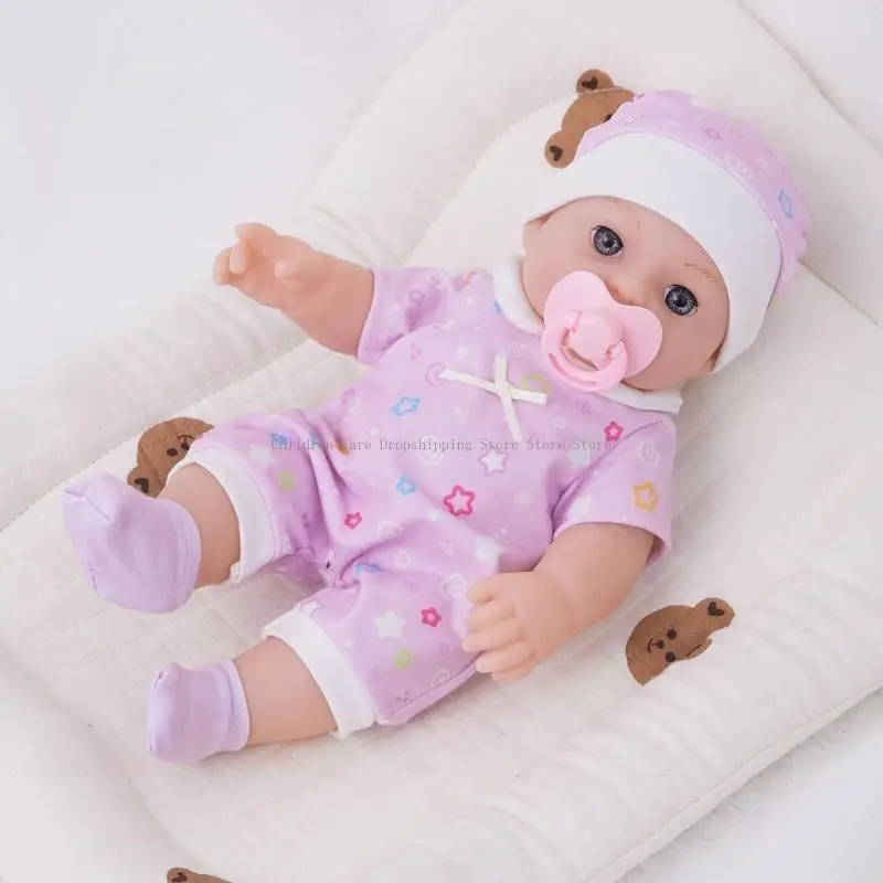 12in Reborns Caucasian Doll Playset with flower backpack and accessories for kids interactive role jeu jeu