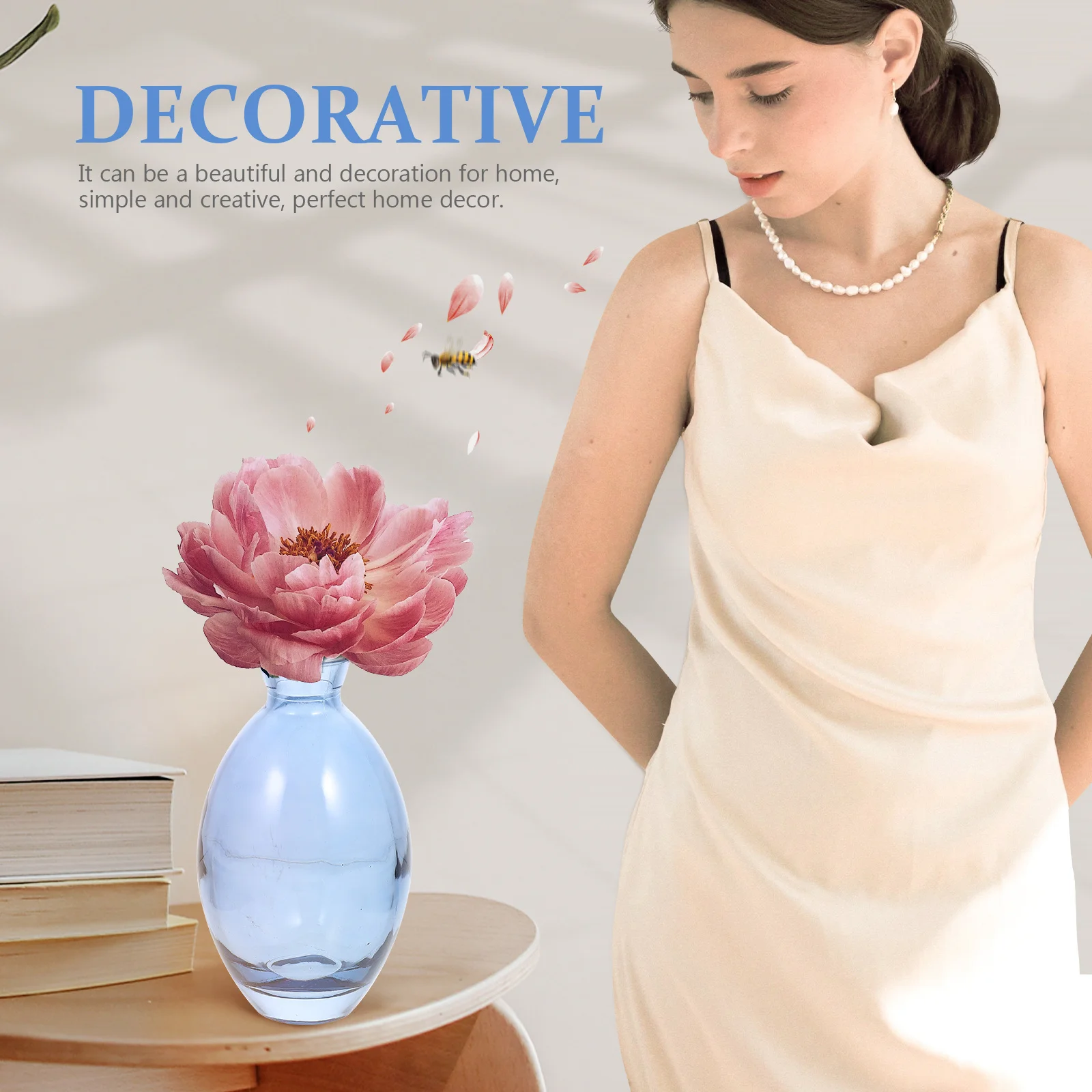 

3Pcs Gold Outlined Glass Vase Creative Transparent Desktop Flower Arrangement Decorative Unique Vase Flower Container