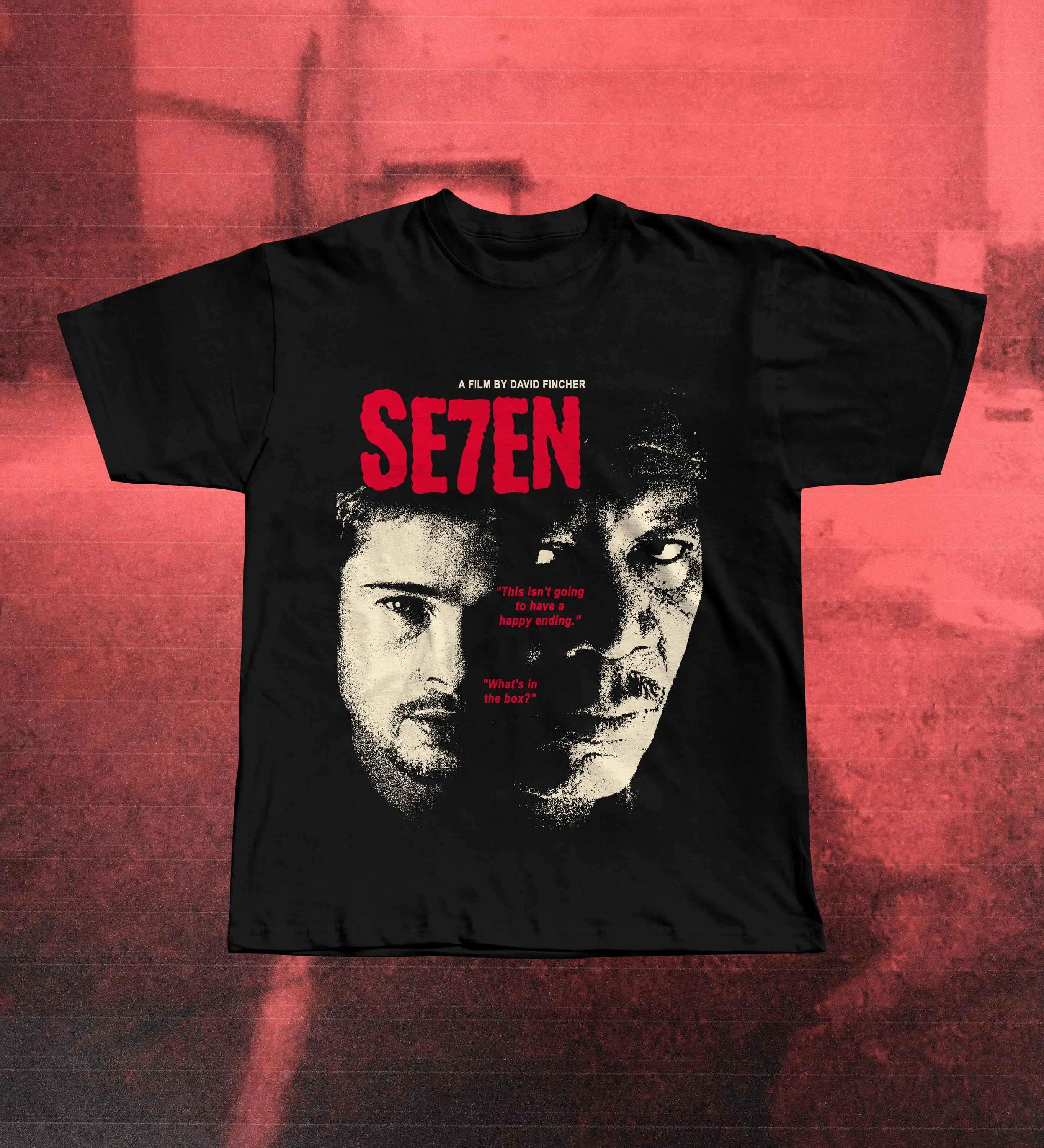 Se7en 1995 Film David Fincher Psychological Thriller 90s Dark Cinema Graphic T-Shirt Cotton Men Women Streetwear Tee
