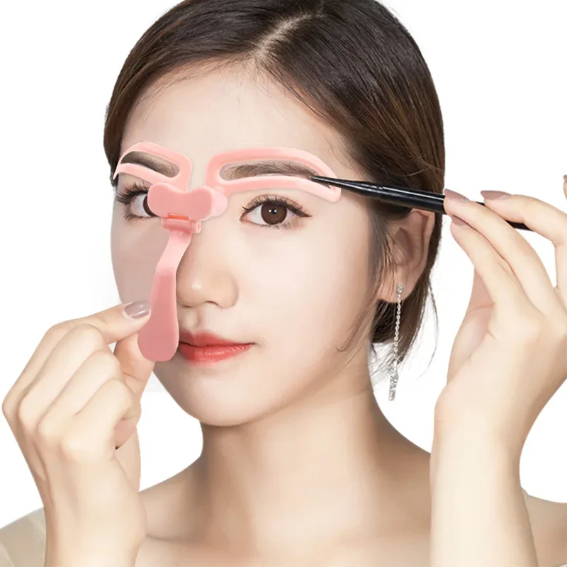 Newest 2 Color Folding Hand-held Eyebrows Can Adjust Curvature Eyebrow Shaping Stereotypes Artifact Permanent Makeup Beauty Tool