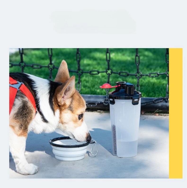 

2-in-1 Pet Water Bottle with Foldable Bowl | Portable Travel Cup for Dogs Cats | Leakproof BPA-Free Design Outdoor Companion Cup