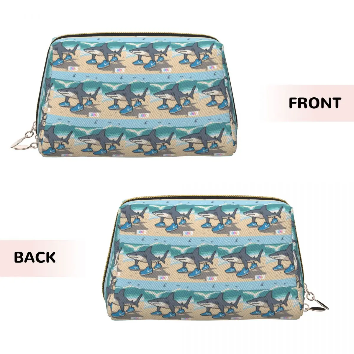Tralalero Tralala Funny Shark Meme Italian Brainrot Women Cosmetic Bag Travel Makeup Organizer Pouch Toiletry Storage Dopp Kit