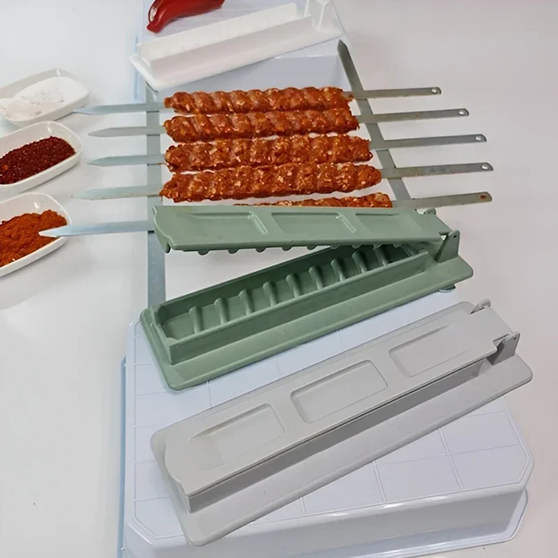 

Kebab Maker BBQ Meat Skewer Machine Reusable For Kebab Press Maker Barbecue For kitchen Grill Assesories Christmas Party Tools