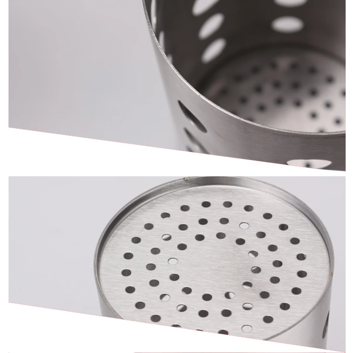 

Premium Stainless Steel Utensil Holder 17x10cm Knife Block Stand Cutlery Storage Kitchen Tools Organizer Flatware Holder Caddy