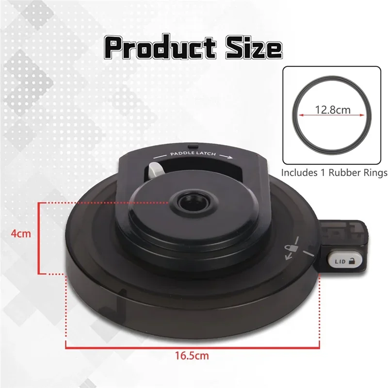 A98G-Outer Bowl Lid Replacement Part For Ninja NC500/NC501 NC500C/NC501C/NC501H/NC501HBL Ice Cream Maker Machine Model