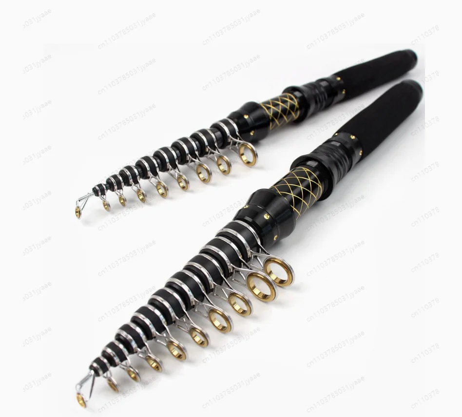 Ultralight Mini Telescopic Fishing Rod, High Carbon Pocket Pole for Travel, Portable Sea Rod & Tackle Kit