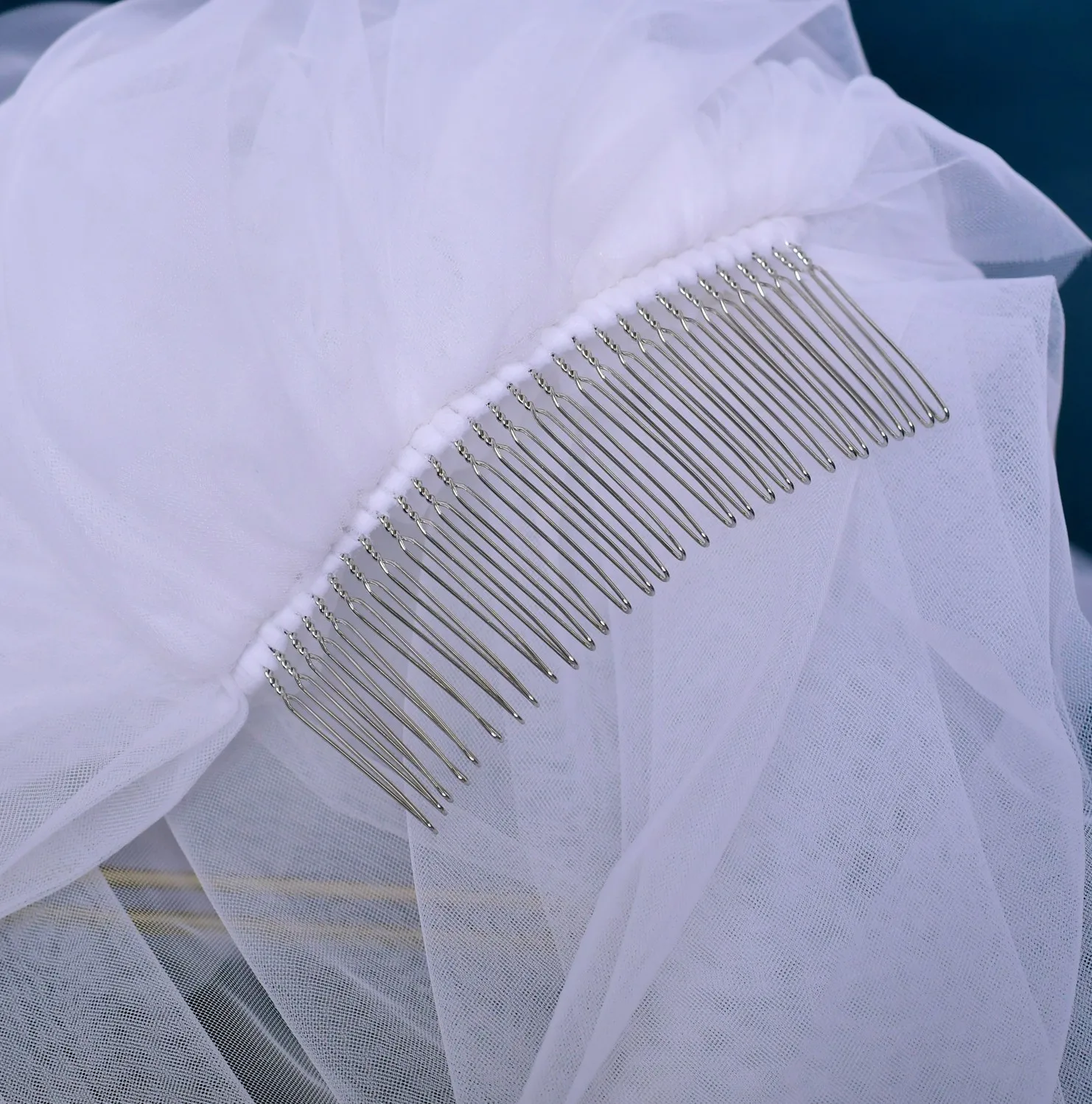 Extra Long 2 Tier Cathedral Wedding Veil with Blusher 3M Soft Tulle Bridal Veil With Comb Church Ceremony Party Accessories G131 image 6
