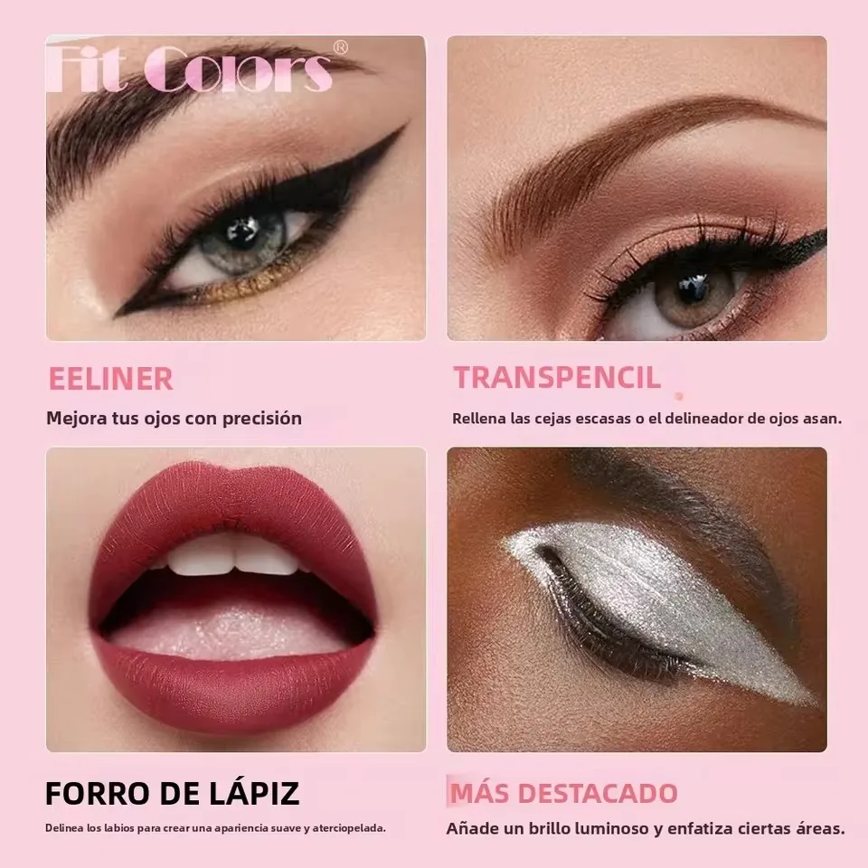 Four-in-One Multifunctional Makeup Pen Eyeliner Lip Liner Eyebrow Pencil Highlighter Eyeshadow Pen 4in1 Beauty Cosmetic
