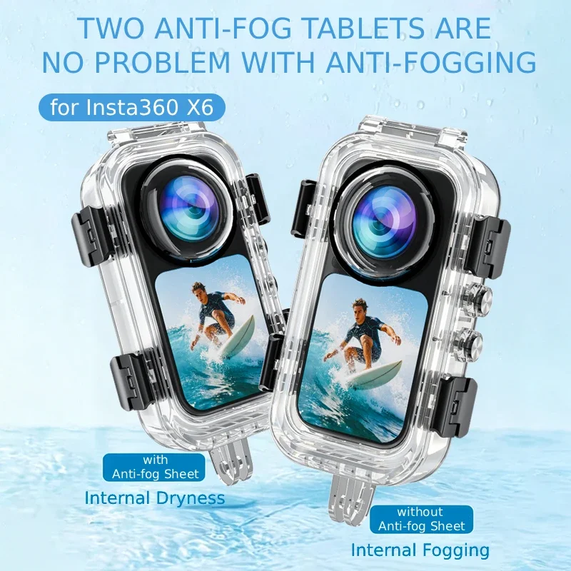 Für Insta360 X6 Wasserdichte Unsichtbare Schutzhülle Bis Zu 60m Unterwasser-Actionkamera-Schutz Tauchgehäuse – Detail 3