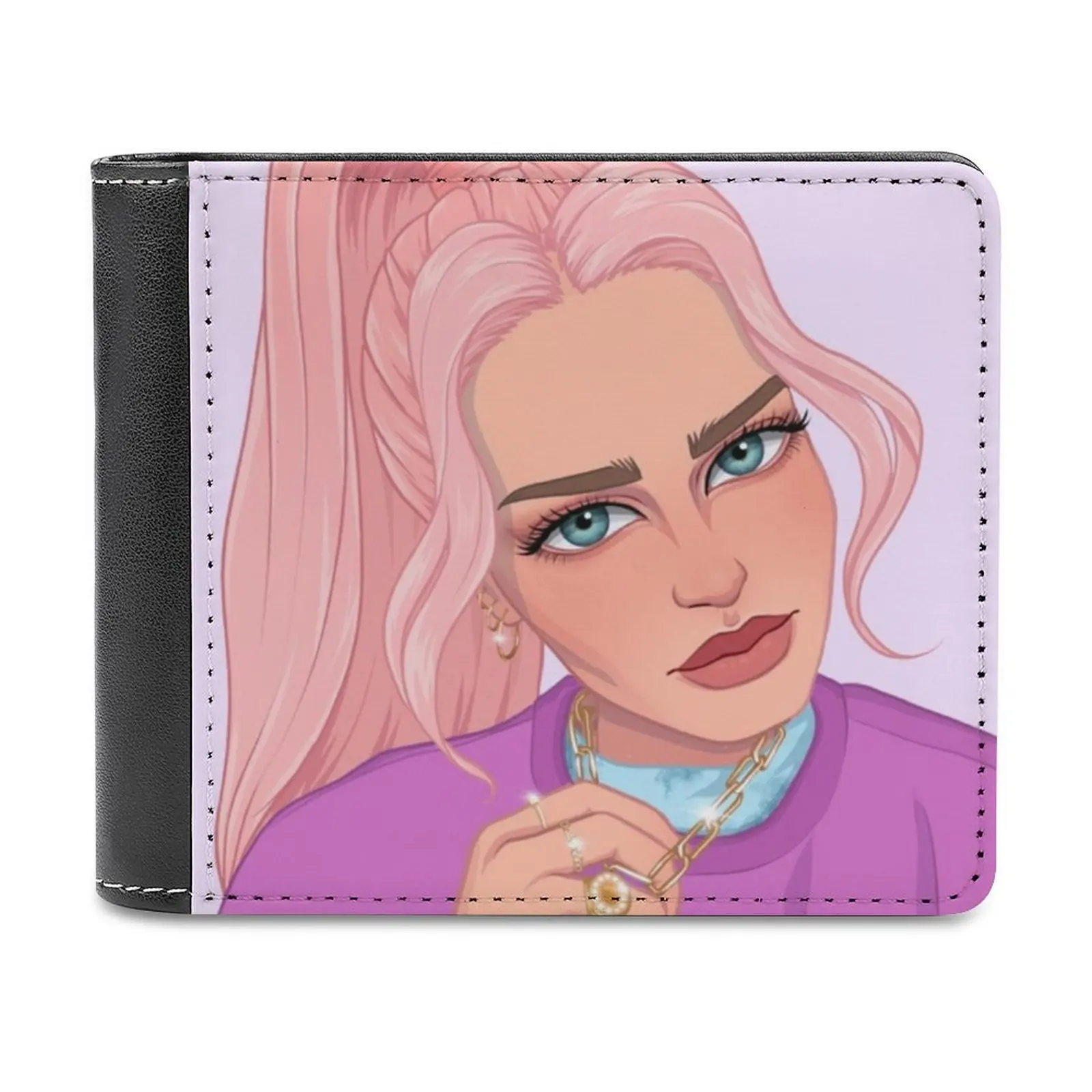 

Anne Marie Illustration Men Wallet Pu Leather Short Male Purses Credit Card Wallet For Men Money Bag Anne Marie Anne Marie