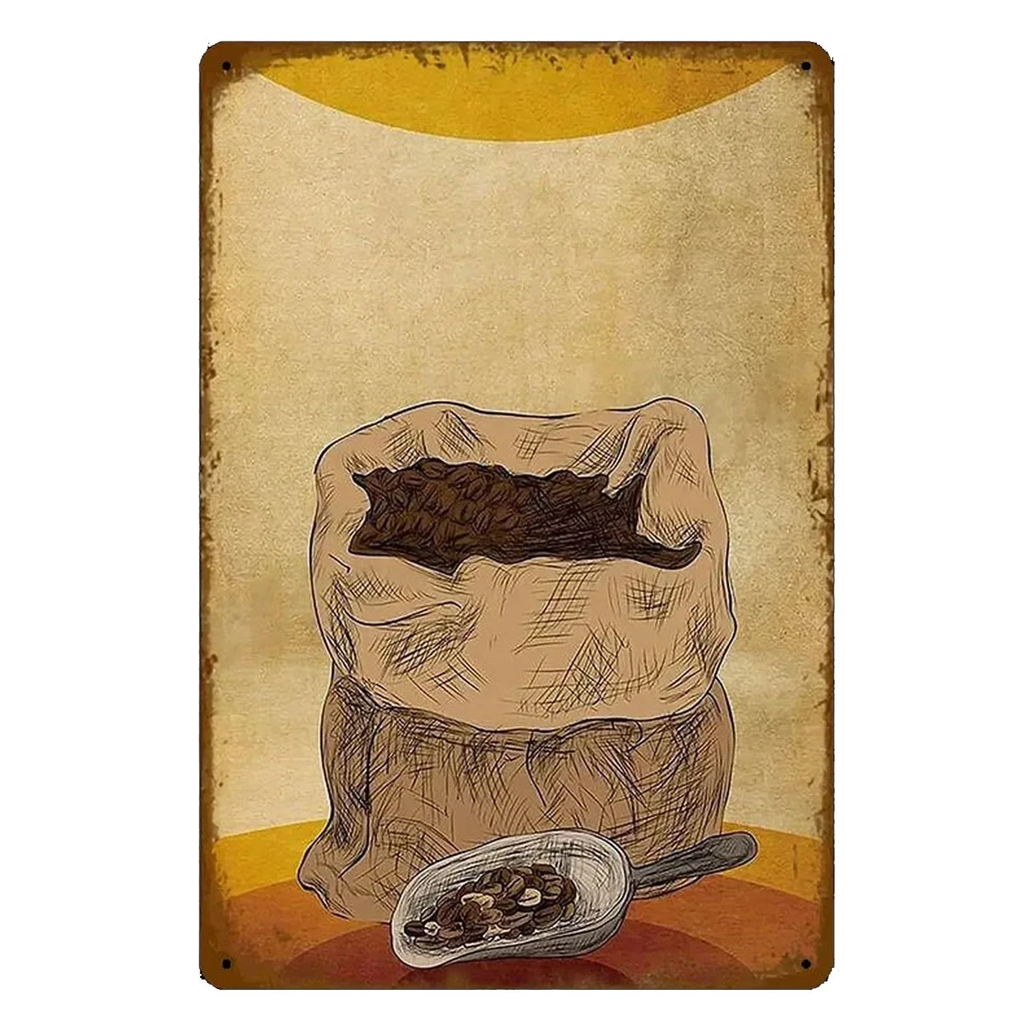 Placa italiana Kaffee metálica Zinn Zeichen, decoración de varita, cartel de Kunst Vintage, Eisen Malerei Dokument Man Cave Home Cafe Garten