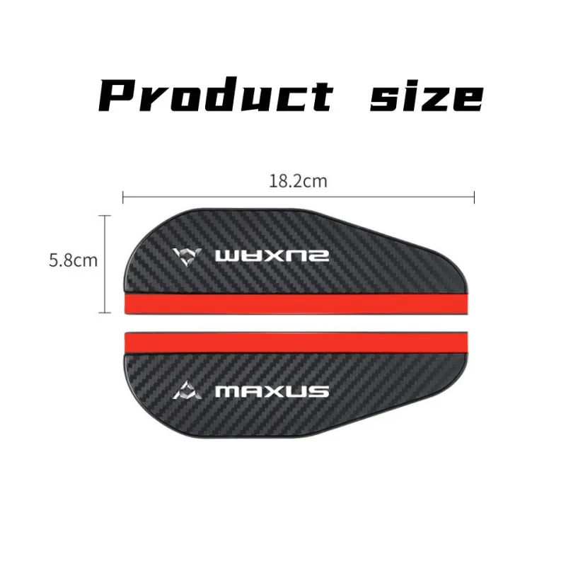 2 stücke Kohle faser Auto Rückspiegel Regen Augenbrauen Aufkleber für Maxus T60 D60 D90 2022 D20 G50 G10 G20 T90 V80 T70 V90 Auto