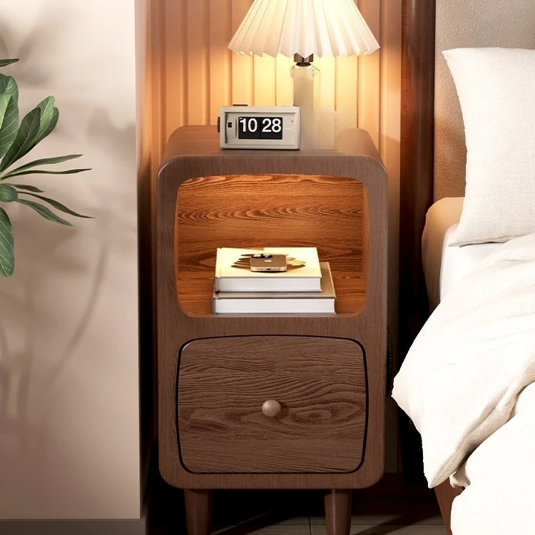 

bedside table, small household bedroom, ultra-narrow cabinet, shelf edge storage cabinet
