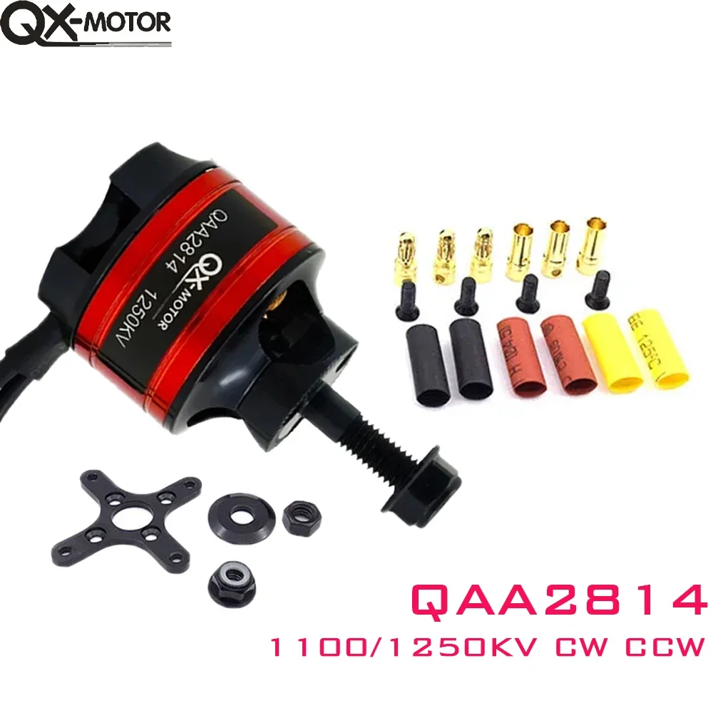 

QX-MOTOR QAA2814 4S 1100/1250kv бесщеточный двигатель по часовой/против часовой стрелке, оснащенный ESC 50A, подходит для аксессуаров для самолетов с 3D фиксированным крылом