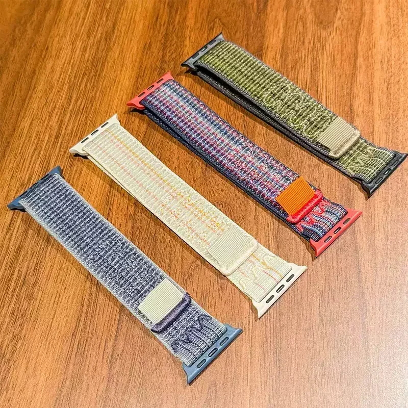 Armbänder für Apple Watch Band 45 mm 46 mm 42 mm 49 mm 44 mm für Nike Nylon Sport Loop Armband Correa iWatch 10 9 8 7 6 5 4 SE Ultra 2 – Detail 5