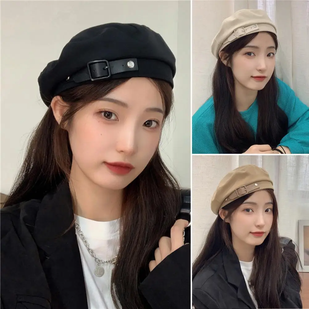 Trendy Women Hat Long Lasting Breathable Wear Resistant Fashionable Women Beret Hat Winter Cap  Lady Cap Decorative