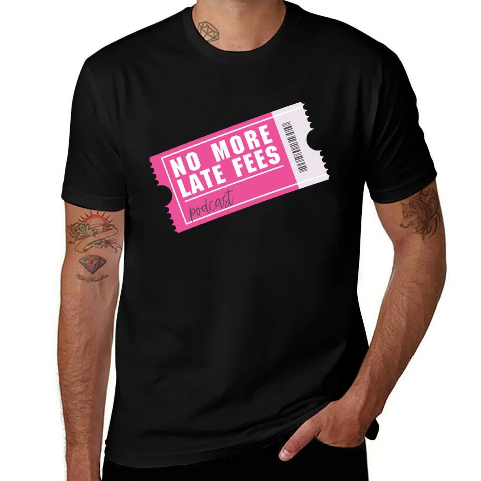 

No More Late Fees Podcast Logo T-Shirt man t shirt designer man t shirts graphic T-shirt