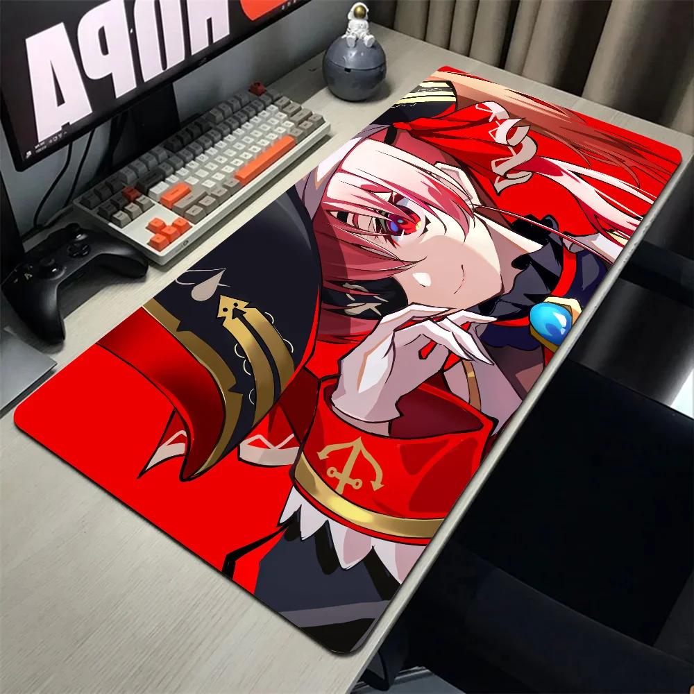 Hololive Houshou Marine Game Anime Mousepad Mouse Mat Desk Mat With Pad Gaming Accessories Prime Gaming XXL