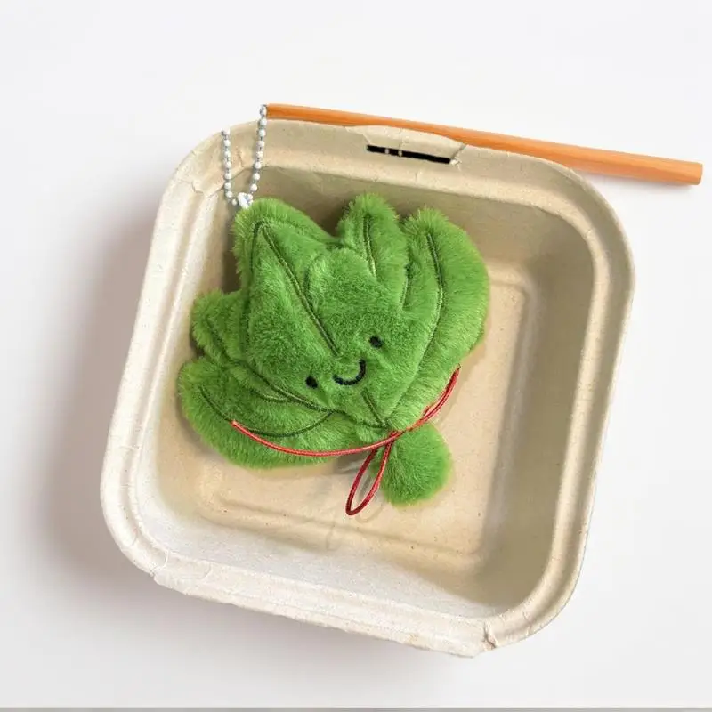 Pendentif en peluche feuille de Pomelo vert de dessin animé, pour dissiper la mauvaise chance, maison, chambre à coucher, voiture, porte-clés, sac à dos, décoration, cadeaux