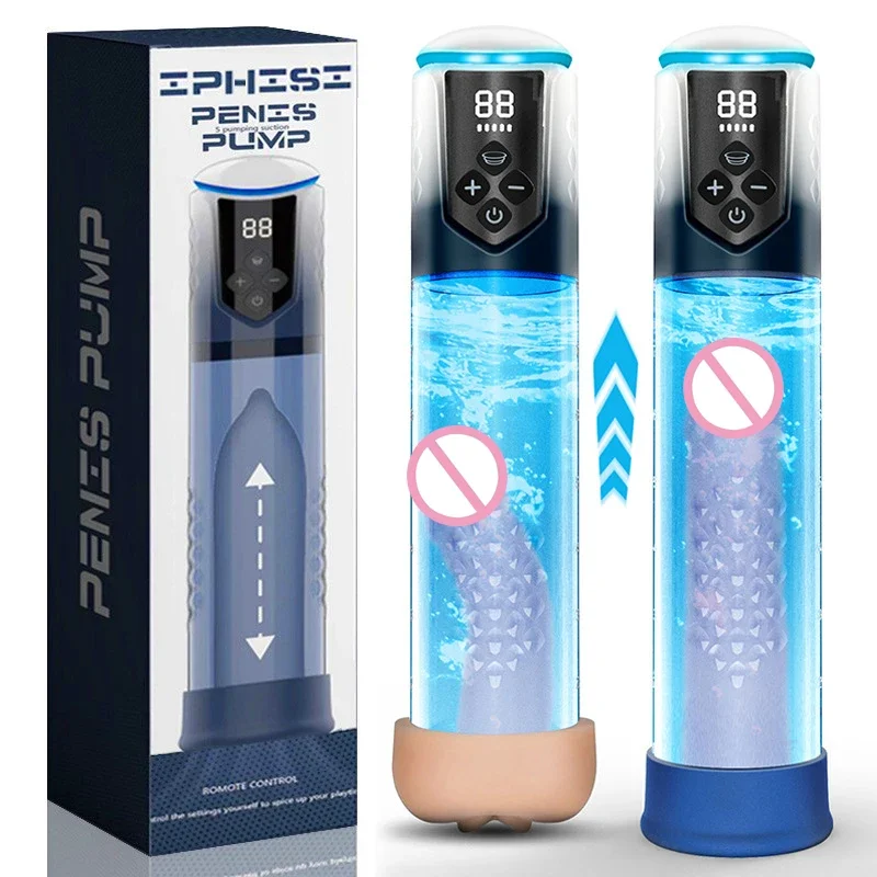 5 Suction Intensities Electric Penis Enlarge Vacuum Pump Automatic High-Vacuum Penis Enlargement Extend Pump Air Pressure Device